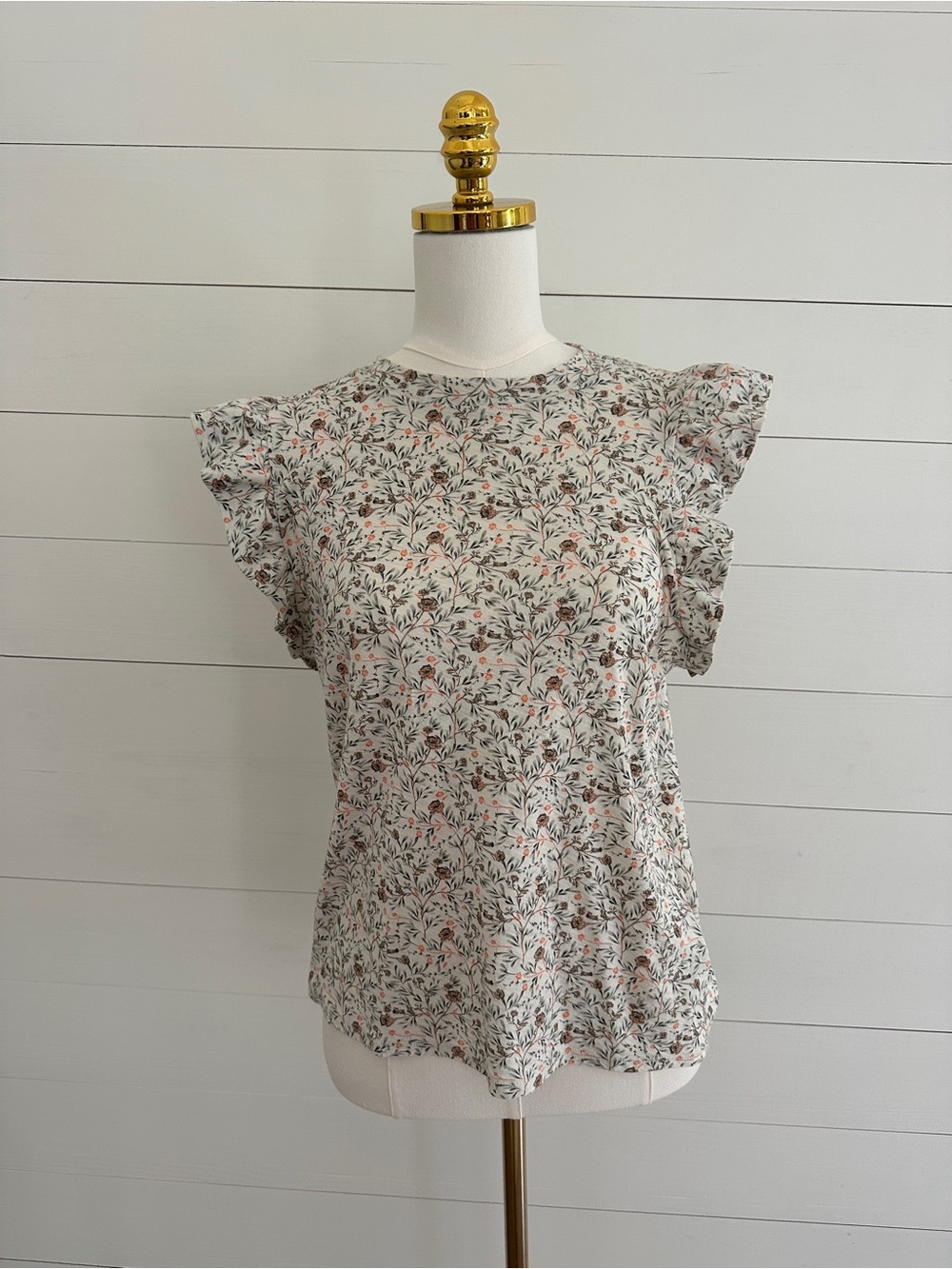 Nation Ltd Paulette Floral Ruffle Sleeve Women’s Tank